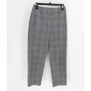 Wilfred Womens High Rise Trousers 4 Grey Plaid Straight Leg Ankle Pants